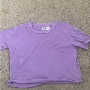 lilac purple hollister crop top